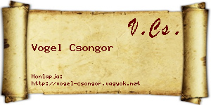 Vogel Csongor névjegykártya